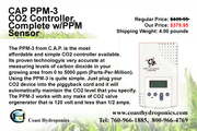 CAP PPM-3 CO2 Controller,  Complete w/PPM Sensor