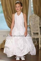 Flower Girl and Pageant Style 5394- Fancy Halter Beaded Style Dress