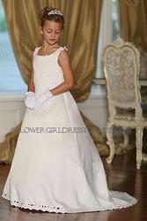 Flower Girl Dress Style 6023- White or Ivory Bridal Style Gown Pleated