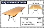 1stfoldingchairs.com - King Size Banquet Wood Tables