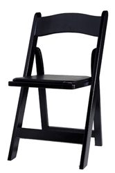 Black Resin Foldng Chair - Larry Hoffman Chair