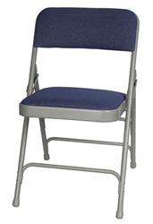 Blue Fabric Metal Chair - Larry Hoffman