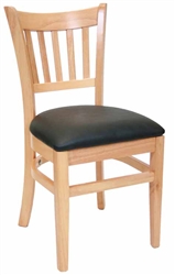Get Restauant Chair Natural Verticle Back with Larry Hoffman