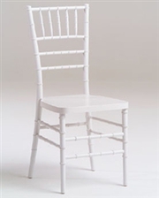 Chiavari chairs Larry Presenting White Resin Chiavari Chair
