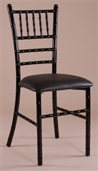 Black Metal Chiavai Chair with Free Cushion Present by Larry Hoffman