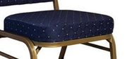 Free Shipping -Blue Banquet Chair w Bronze Frame