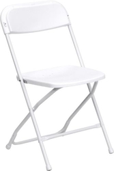 Buy White Poly Folding Chair with Folding Chairs Tables Discount