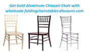 Get Gold Aluminum Chiavari Chair with wholesale-foldingchairstables-di