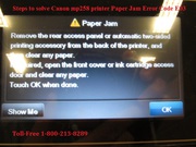 Solve Canon mp258 printer Paper Jam Error E03 | 1-800-213-8289