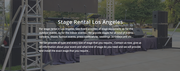 Los Angeles Stage Rental Prices,  Stage Rental Los Angeles