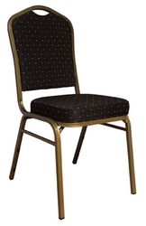 Black Diamond Fabric Banquet Chair With Steel Frame